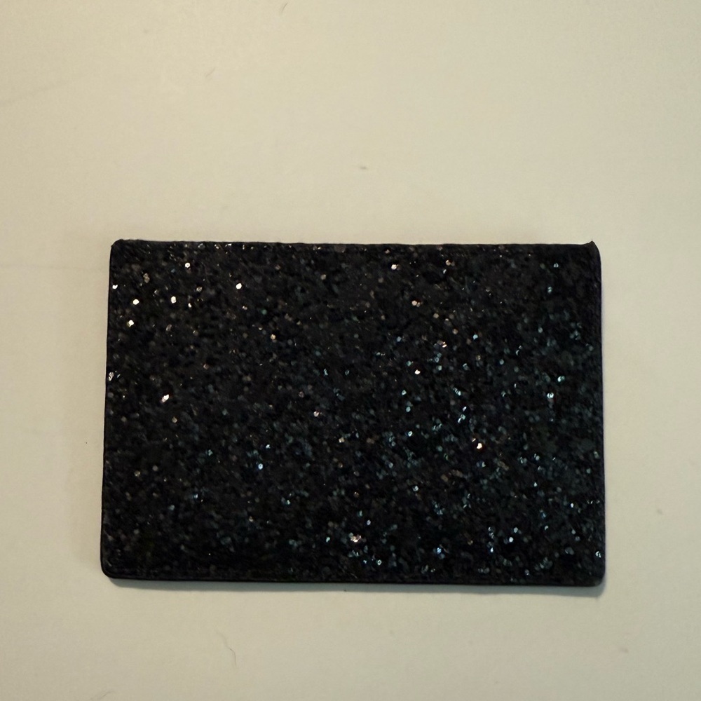 Kate Spade Black Glitter Card Holder